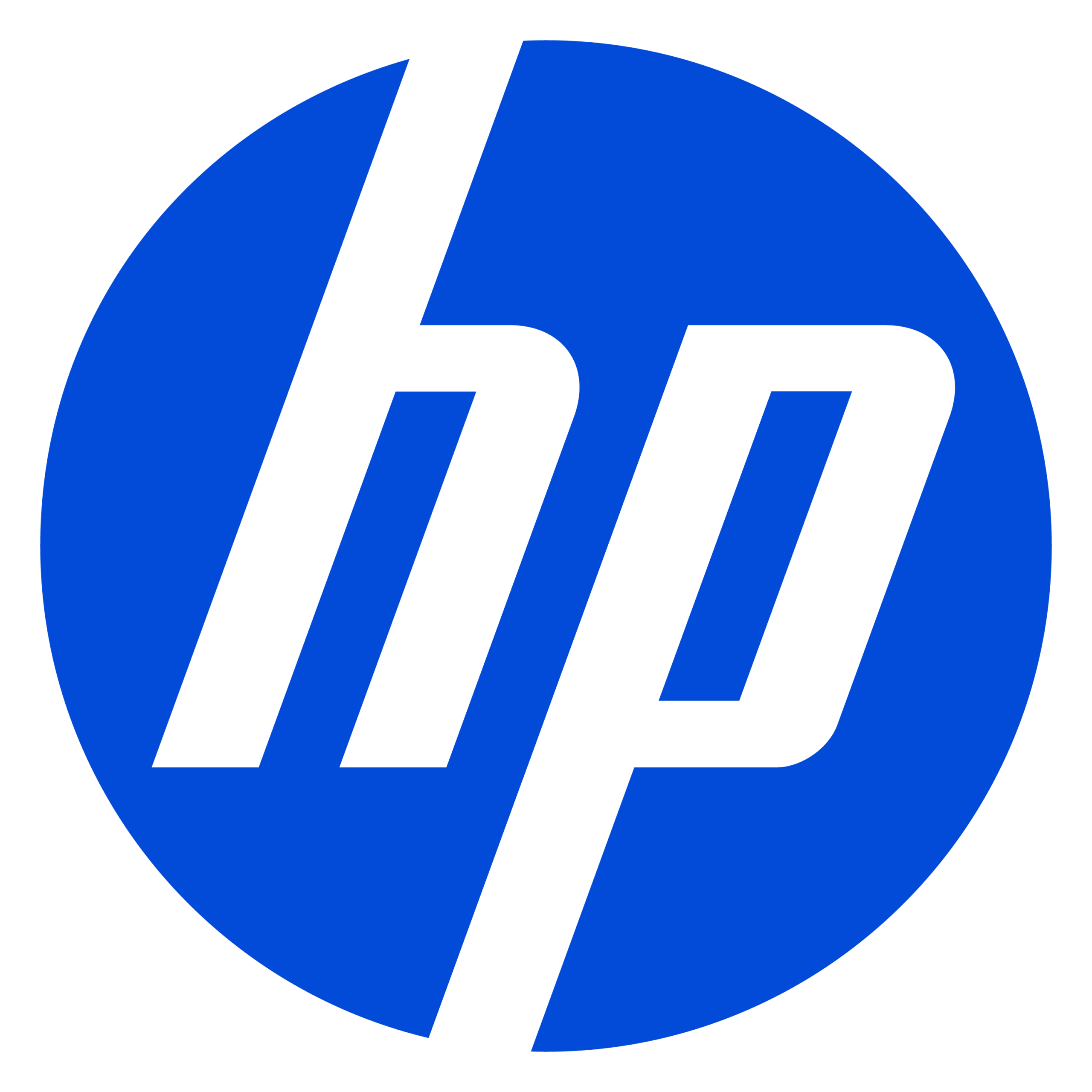 Electric blue HP logo